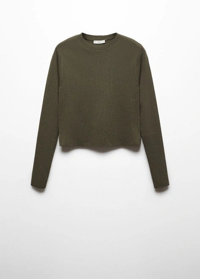 Mango Teen Fine-knit Sweater Khaki