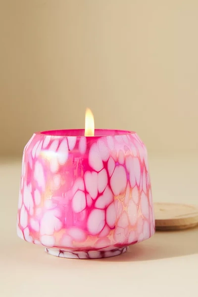 Anthropologie By  Fruity Woodland Berry & Rose Glass Jar Candle