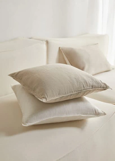 Mango Home 100% Linen Cushion Case 45x45cm Sand In Neutral