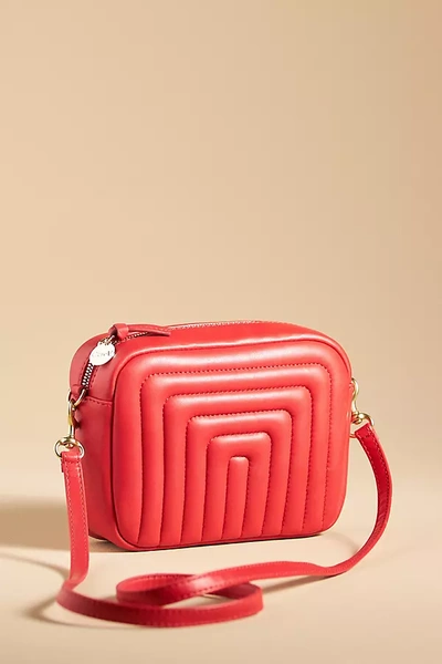 Clare V Quilted Midi Sac Crossbody Bag In Red