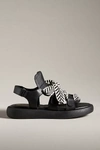 All Black Bowlace Sandals In Black
