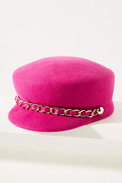 Eugenia Kim Sabrina Wool Baker Boy Cap In Pink