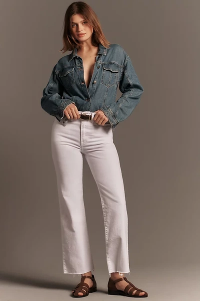 Frame Le Jane Crop High-rise Straight-leg Jeans In White