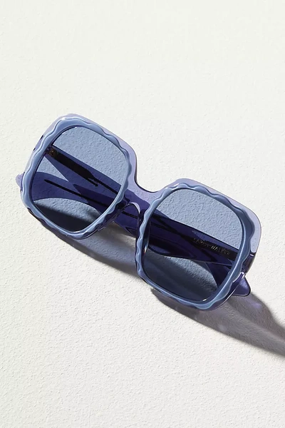 Karen Walker Bloom Doom Oversized Sunglasses In Blue