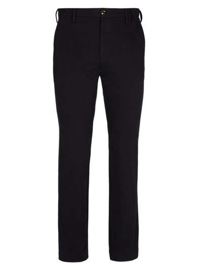 Vayder Mens Black Wide Chino Wide-leg Mid-rise Stretch-cotton Trousers