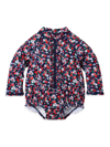 JANIE AND JACK BABY'S FLORAL RASH GUARD SWIMSUIT