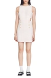 Sandro Liana Gingham Tweed Sheath Minidress In Light Pink