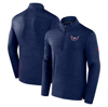 FANATICS FANATICS BRANDED  HEATHER NAVY WASHINGTON CAPITALS AUTHENTIC PRO QUARTER-ZIP PULLOVER TOP