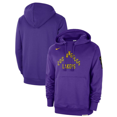 Nike Los Angeles Lakers Standard Issue 2023/24 City Edition  Men's Nba Courtside Hoodie In Purple