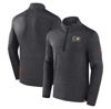 Fanatics Branded  Heather Charcoal Philadelphia Flyers Authentic Pro Quarter-zip Pullover Top In Heather Charcoal