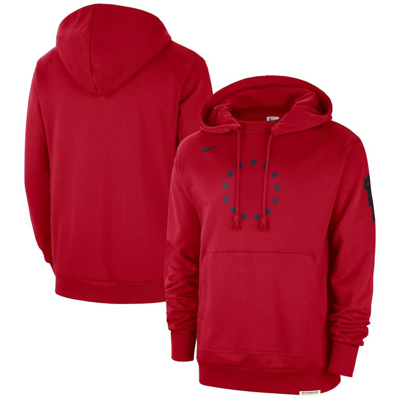 Nike Philadelphia 76ers Standard Issue 2023/24 City Edition  Men's Nba Courtside Hoodie In Red
