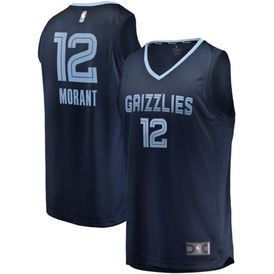 Fanatics Branded Ja Morant Navy Memphis Grizzlies Fast Break Replica Jersey