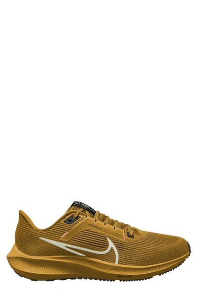 Nike Men's Pegasus 40 Road Running Shoes In Bronzine/ Sea Glass/ Black