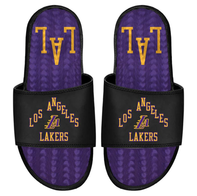 Islide Black Los Angeles Lakers 2023/24 City Edition Gel Slide Sandals