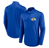 Fanatics Branded Royal Los Angeles Rams Tough Minded Quarter-zip Top In Royal