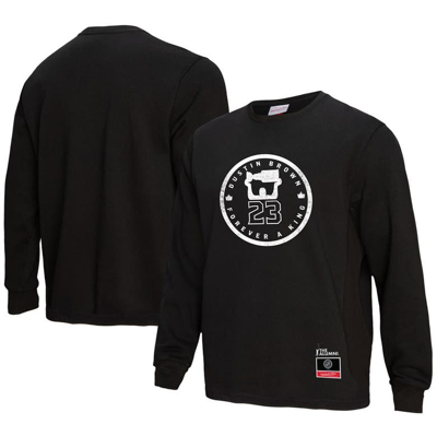 Mitchell & Ness Men's  Dustin Brown Black Los Angeles Kings Forever A King Long Sleeve T-shirt