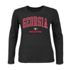 Profile Women's  Black Georgia Bulldogs Plus Size Arch Over Logo Crew Neck Long Sleeve T-shirt In Black