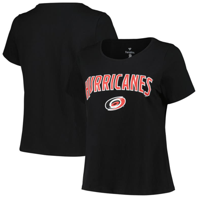 Profile Black Carolina Hurricanes Plus Size Arch Over Logo T-shirt