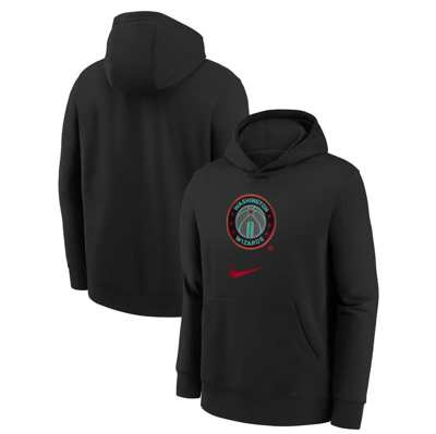 Nike Kids' Big Boys  Black Distressed Washington Wizards 2023/24 City Edition Essential Pullover Hoodie