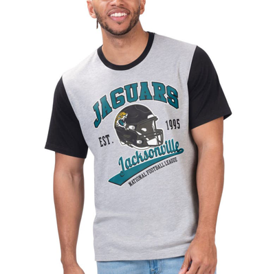 G-iii Sports By Carl Banks Gray Jacksonville Jaguars Black Label T-shirt In Heather Gray