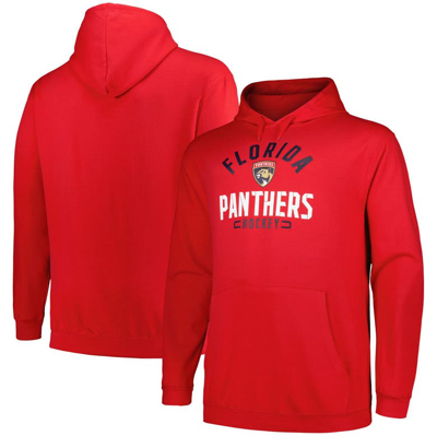 Profile Red Florida Panthers Big & Tall Arch Over Logo Pullover Hoodie