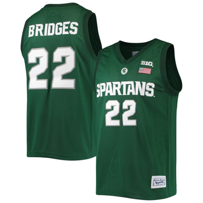 Retro Brand Original  Miles Bridges Green Michigan State Spartans Alumni Commemorative Classic Basket