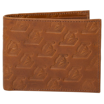 Lusso Los Angeles Lakers Strata Bi-fold Wallet In Brown