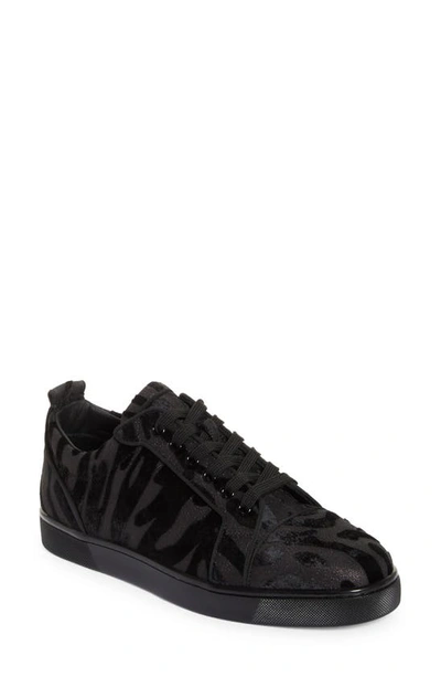 Christian Louboutin Louis Junior Orlato Low Top Sneaker In Bk01 Black