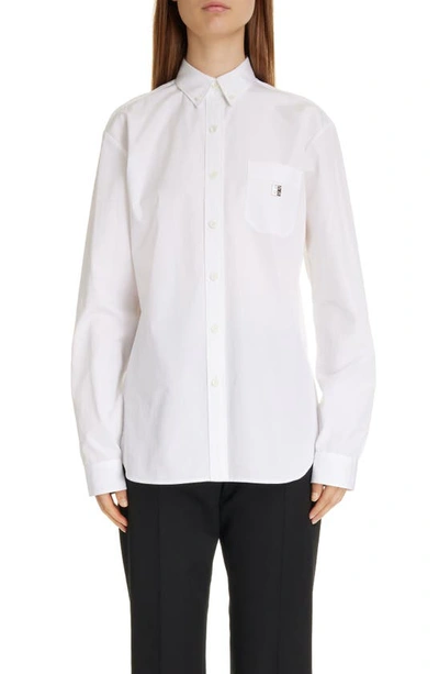 Givenchy White Cropped Shirt