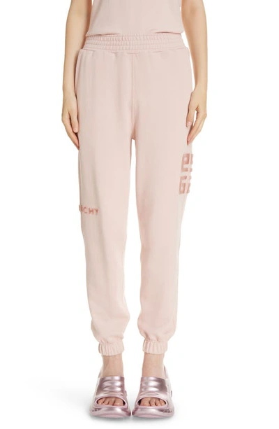 Givenchy Slim Fit 4g Logo Patch Joggers In Blush_pink