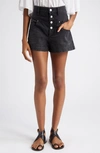 Isabel Marant Étoile Jovany Ultra High Rise Denim Shorts In Faded Black