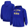 PROFILE PROFILE BLUE ST. LOUIS BLUES BIG & TALL ARCH OVER LOGO PULLOVER HOODIE
