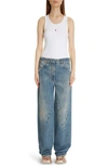 Givenchy Women's White Logo-plaque Cropped Ribbed Cotton-jersey Tank Top