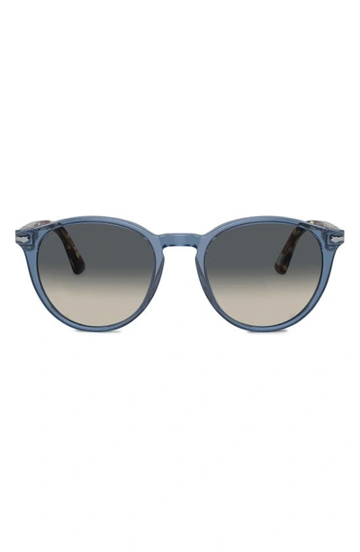 Persol Phantos 52mm Gradient Round Sunglasses In Navy