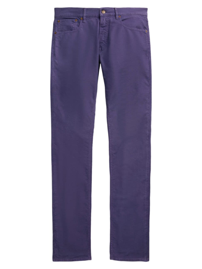 Ralph Lauren Purple Label Men's Stretch Straight-leg Jeans In Scottish Thistle