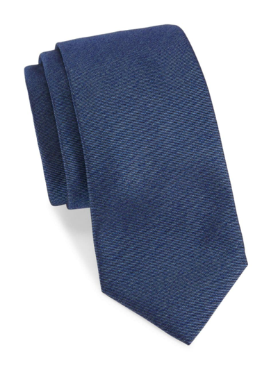 Isaia Men's Solid Silk Tie In Blue