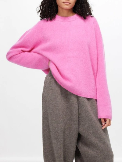 Lisa Yang Natalia Oversized Cashmere Sweater In Bright Pink