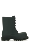 Balenciaga Dark Green Steroid Lace Up Boots In Green