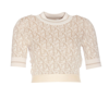 Palm Angels Viscose Top With Logo In Beige