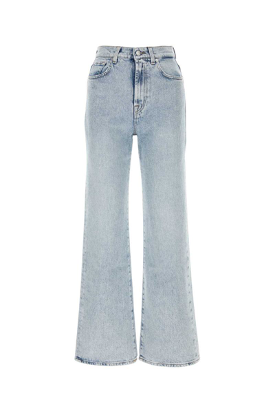 7 For All Mankind Ultra High Rise Jo Cropped Jeans In Sandalwood In Blue