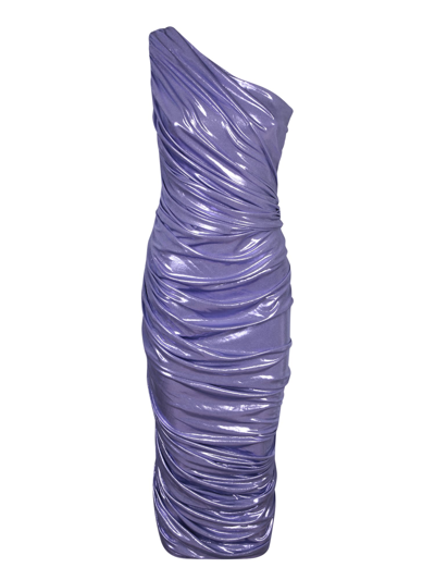 Norma Kamali Womens Lilac Diana Ruched Stretch-woven Maxi Dress