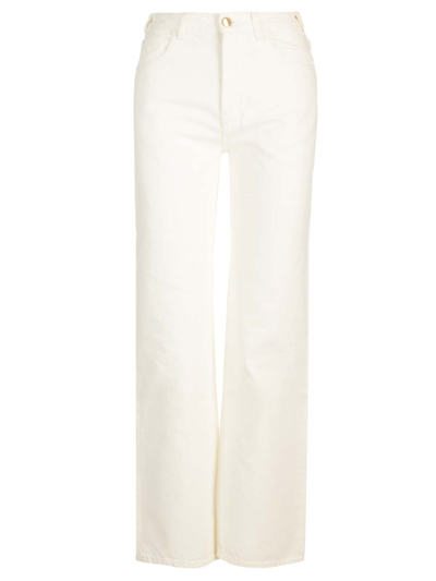 Chloé Wool-cashmere Straight-leg Trousers In Ivory