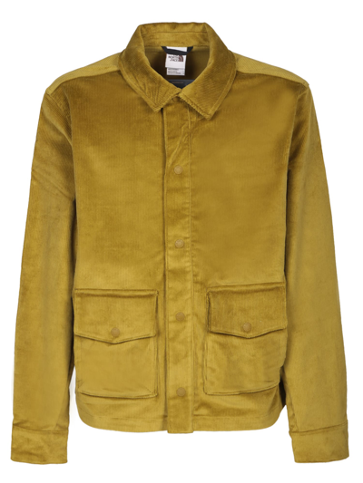 The North Face Corduroy Green Overshirt In Yellow
