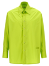 Mm6 Maison Margiela Numeric Signature Poplin Shirt In Green