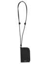 Jil Sander Envelope Necklace Wallets, Card Holders Black In Black