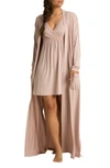 Barefoot Dreams Duster Robe In Faded Rose
