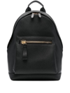 TOM FORD BLACK BUCKLEY GRAINED-LEATHER BACKPACK