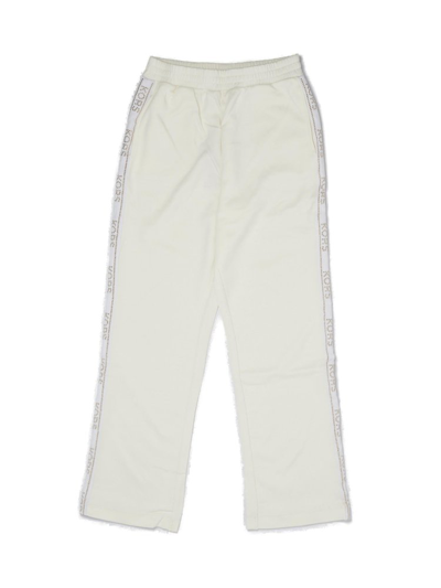 Michael Kors Kids Stud Embellished Jogging Trousers In White