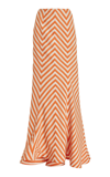 ROSIE ASSOULIN LILY STRIPED CREPE MAXI SKIRT