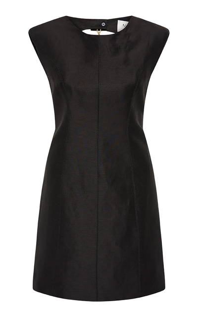 Aje Cove Pendant Linen-blend Mini Dress In Black